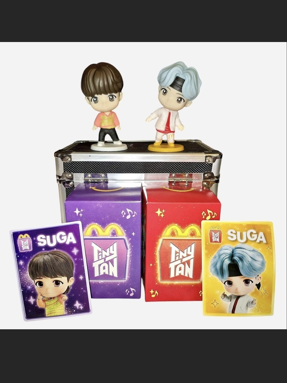 McDonald's TinyTAN Suga Figures - Purple & Yellow Accents